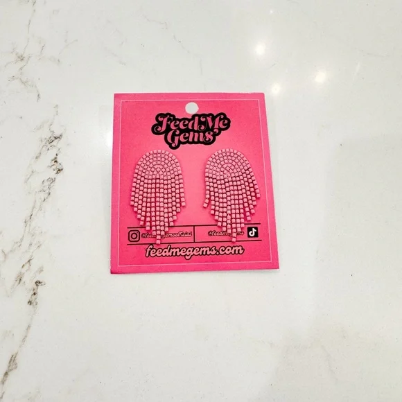 NWT Feed Me Gems Ballet Slipper Baby Jumbo Earrings - Picture 1 of 3